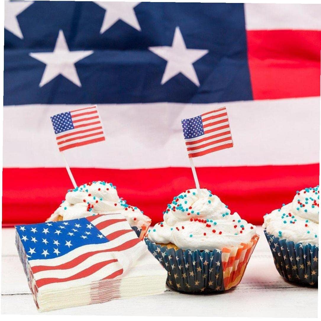 アメリカ　ニュースペーパー柄・アメリカフラッグ柄　ペーパーナプキン アメリカ ニュースペーパー柄・アメリカフラッグ柄 ペーパーナプキン